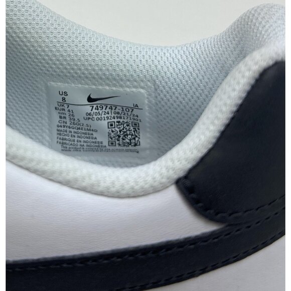 Nike Court Royale White Black Mens 8 Sneakers Shoes Athletic Tennis 749747-107 - Picture 9 of 9